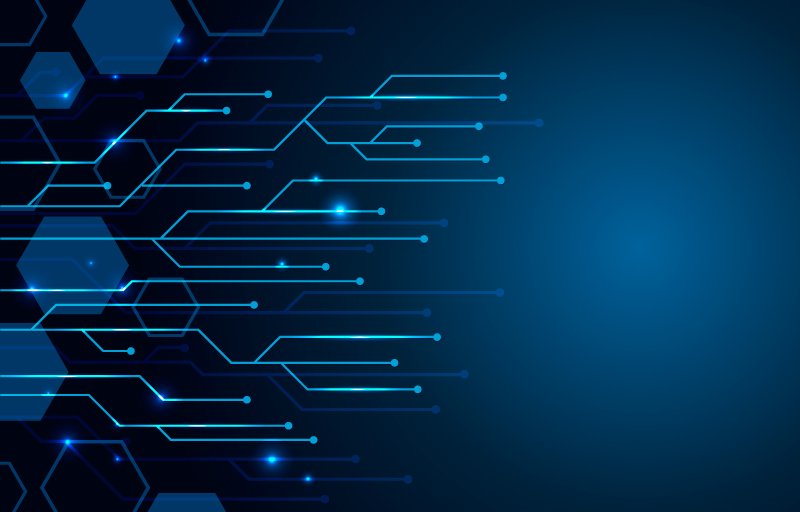 Home dark blue modern technology background free vector