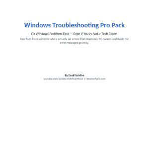 Windows Troubleshooting Pro Pack